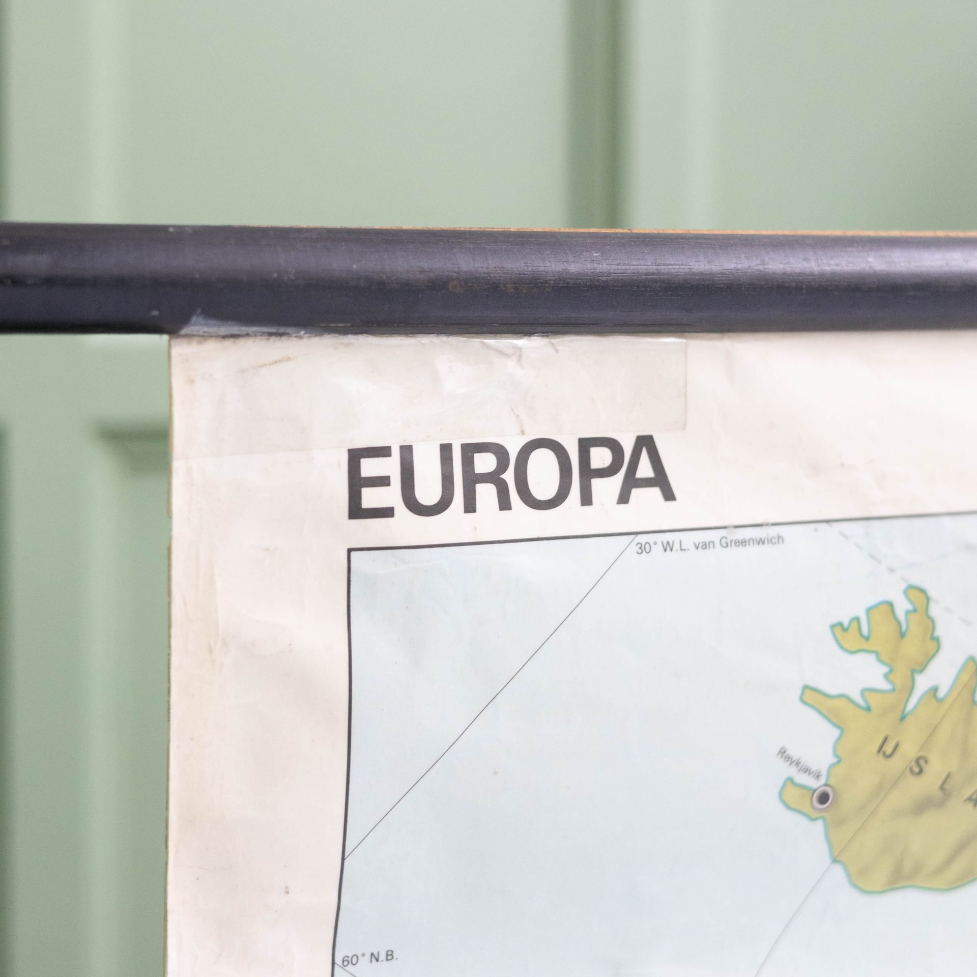 Vintage schoolkaart van Europa - Afbeelding 2