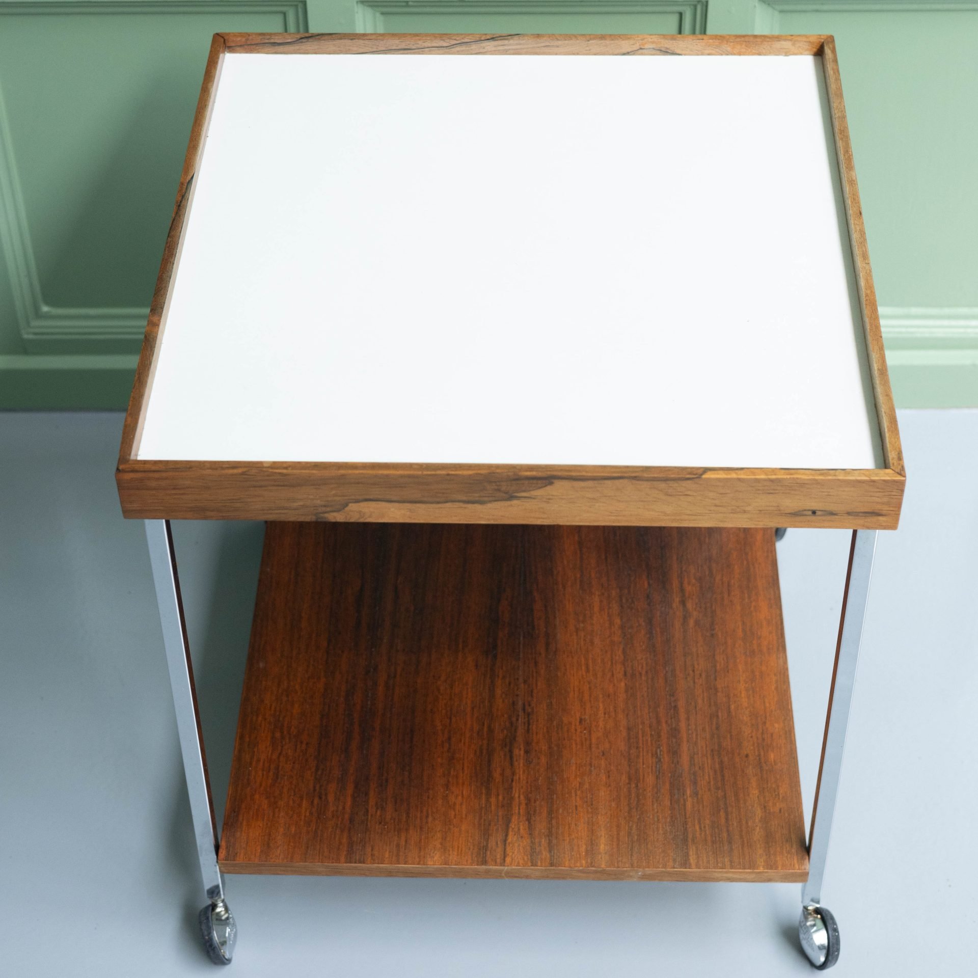 Vintage trolley / bijzettafel palissander - Afbeelding 2