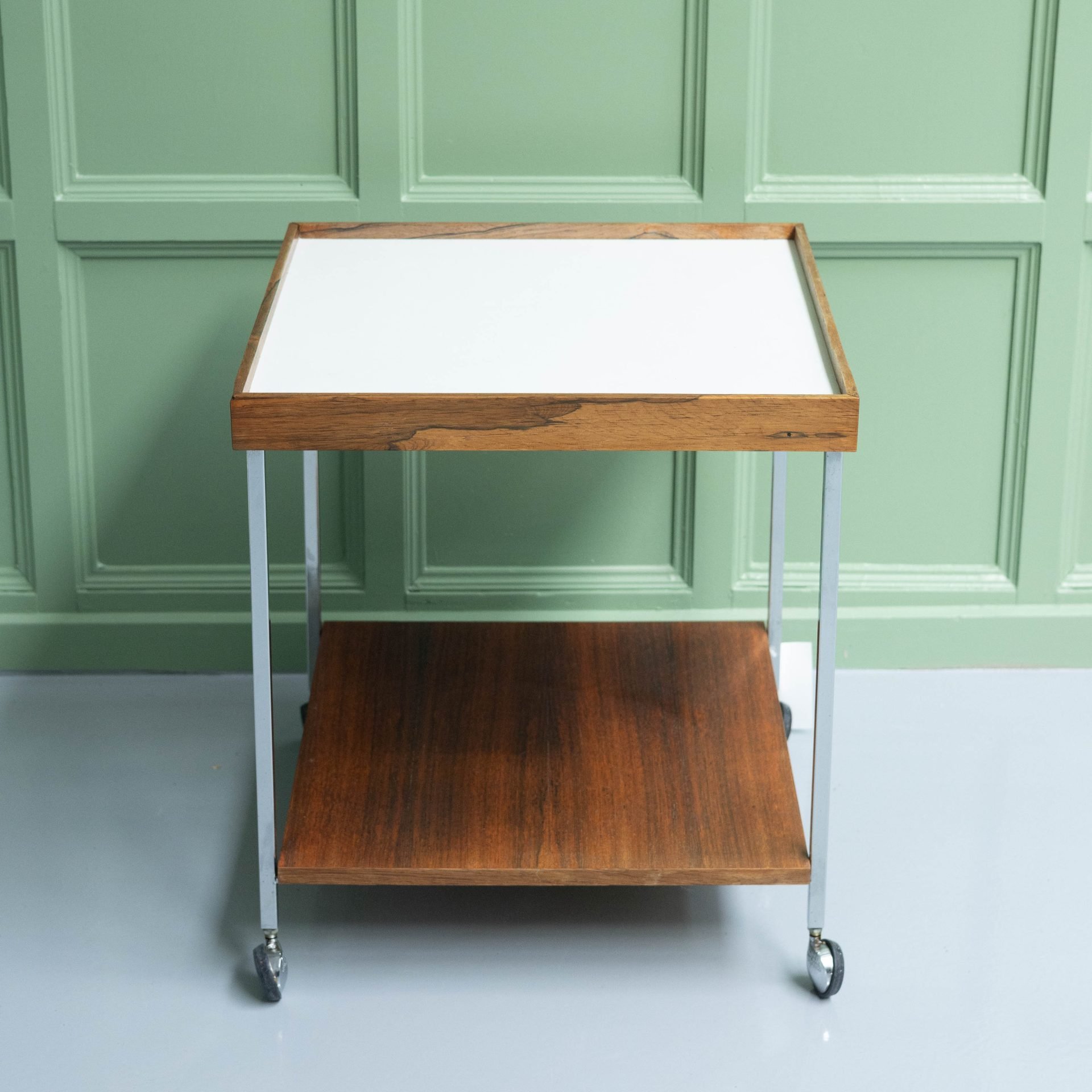 Vintage trolley / bijzettafel palissander - Afbeelding 3