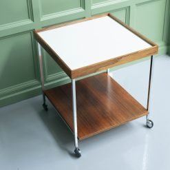 Vintage trolley / bijzettafel palissander