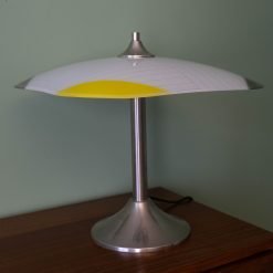 Alternative view of Vintage tafellamp met glazen schaal