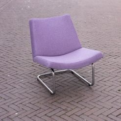 De Inrichterij DESIGN DEAL buisframe kuipfauteuil paars