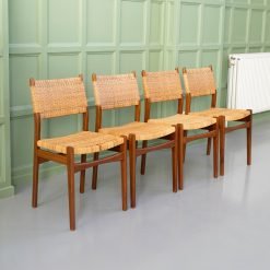 Rotan eetkamer stoelen 4x