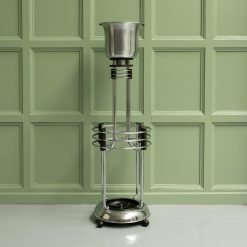 Paraplu standaard met champagne emmer/bloemenbak