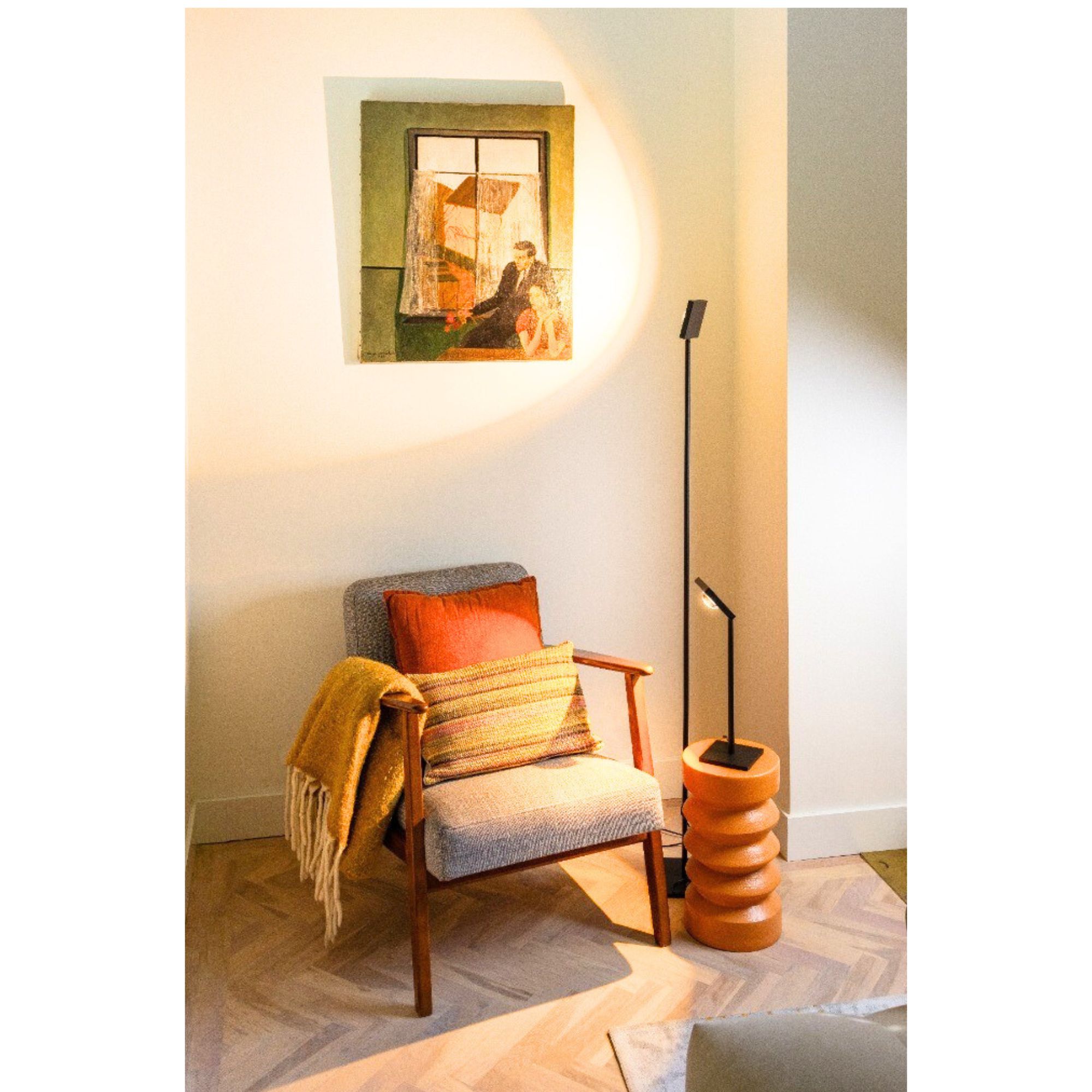 Vloerlamp Jake Cube met lens 3 stap - Afbeelding 3