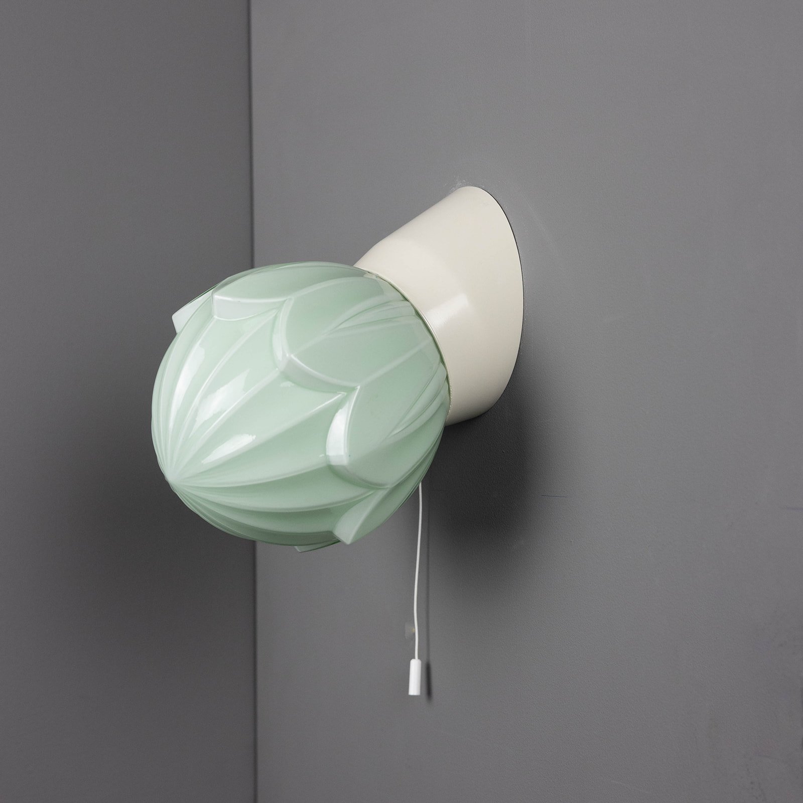 Thabur Wandlamp met trekkoord Tulp Groen - Afbeelding 2