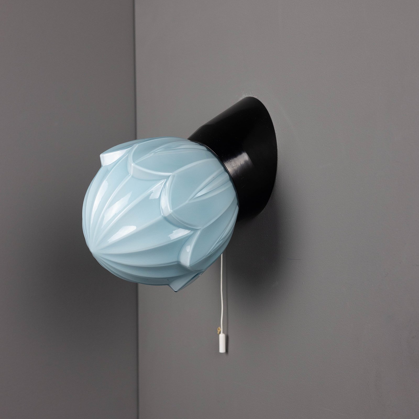 Thabur Wandlamp met trekkoord Tulp Blauw