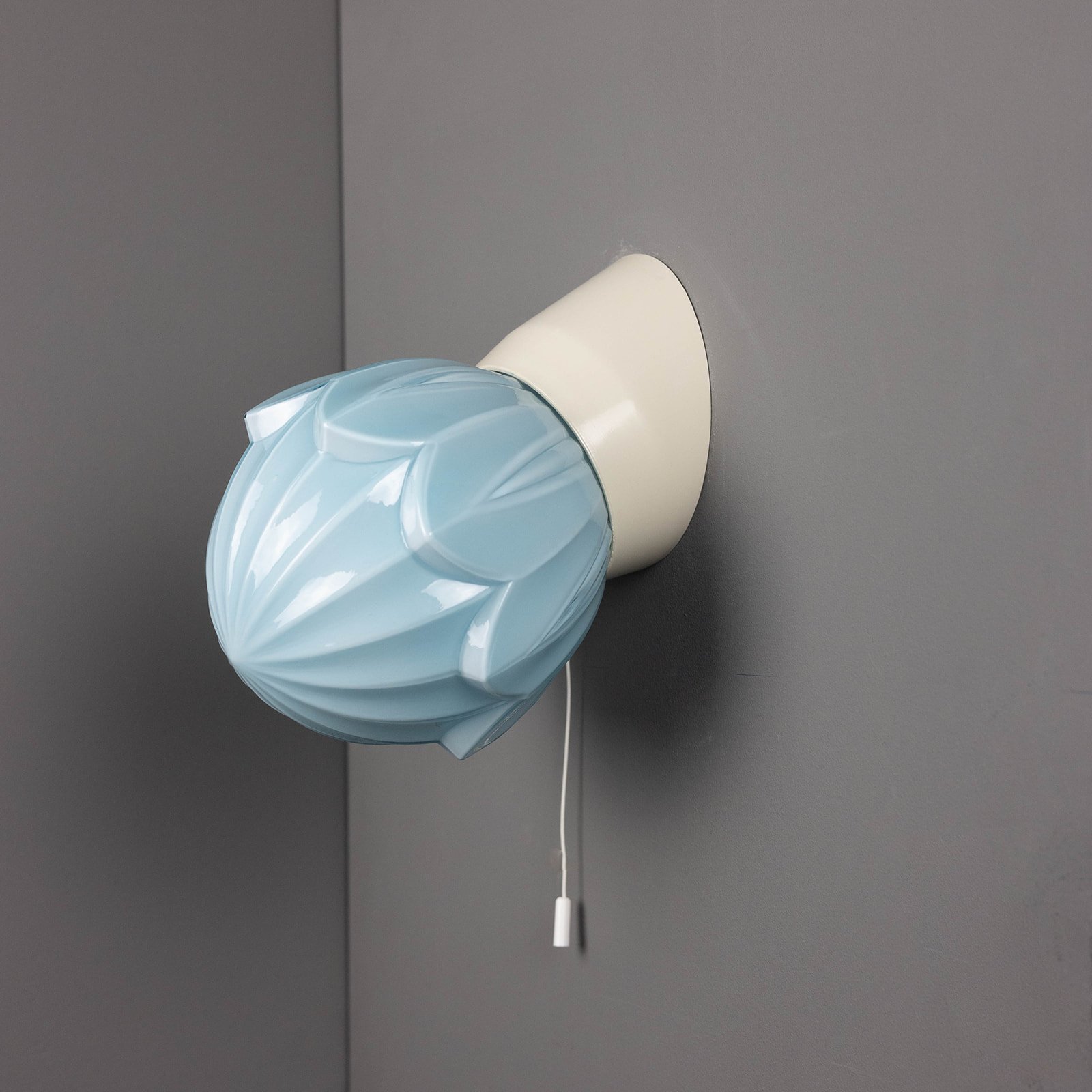 Thabur Wandlamp met trekkoord Tulp Blauw - Afbeelding 2