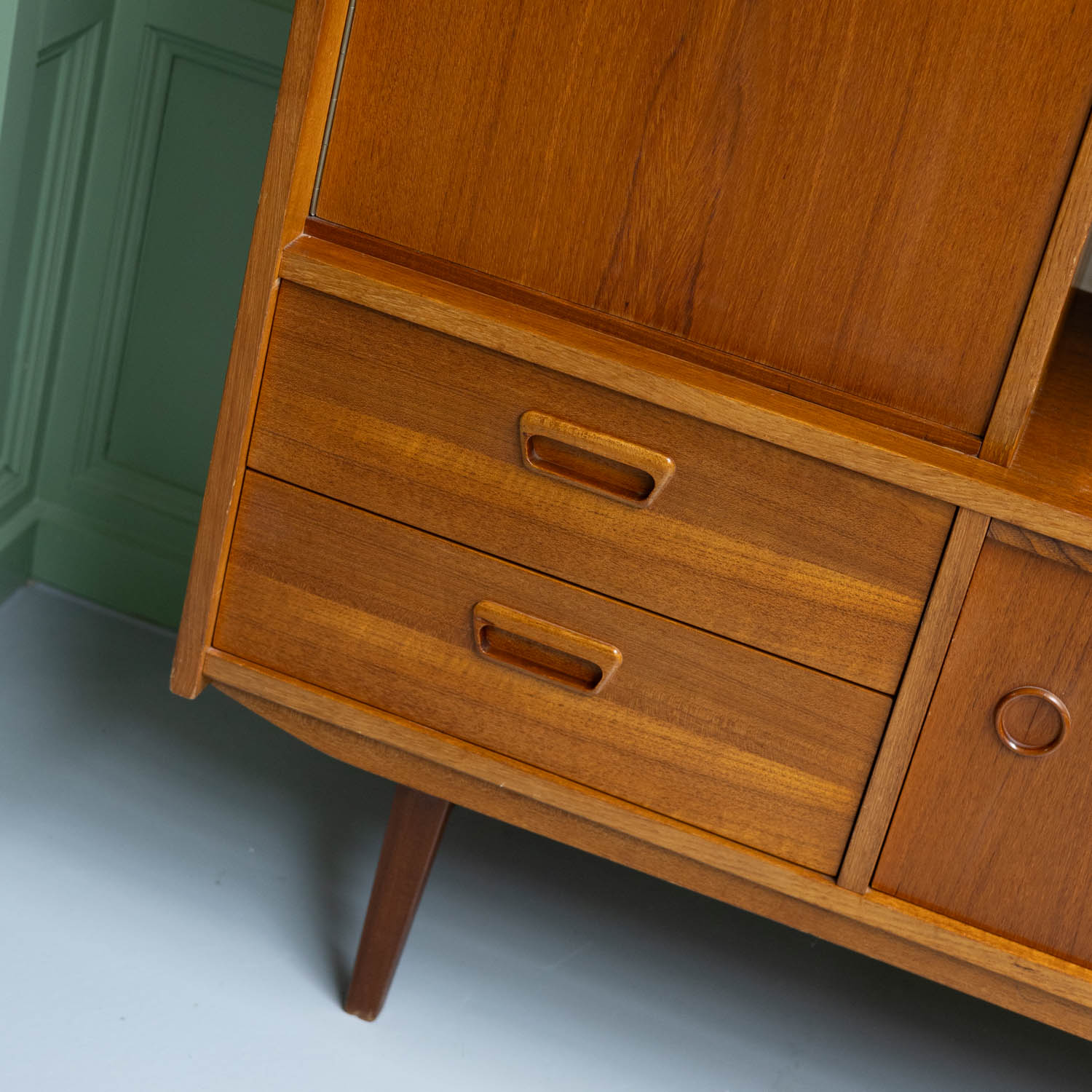 Vintage highboard jaren ’60 teak - Afbeelding 8