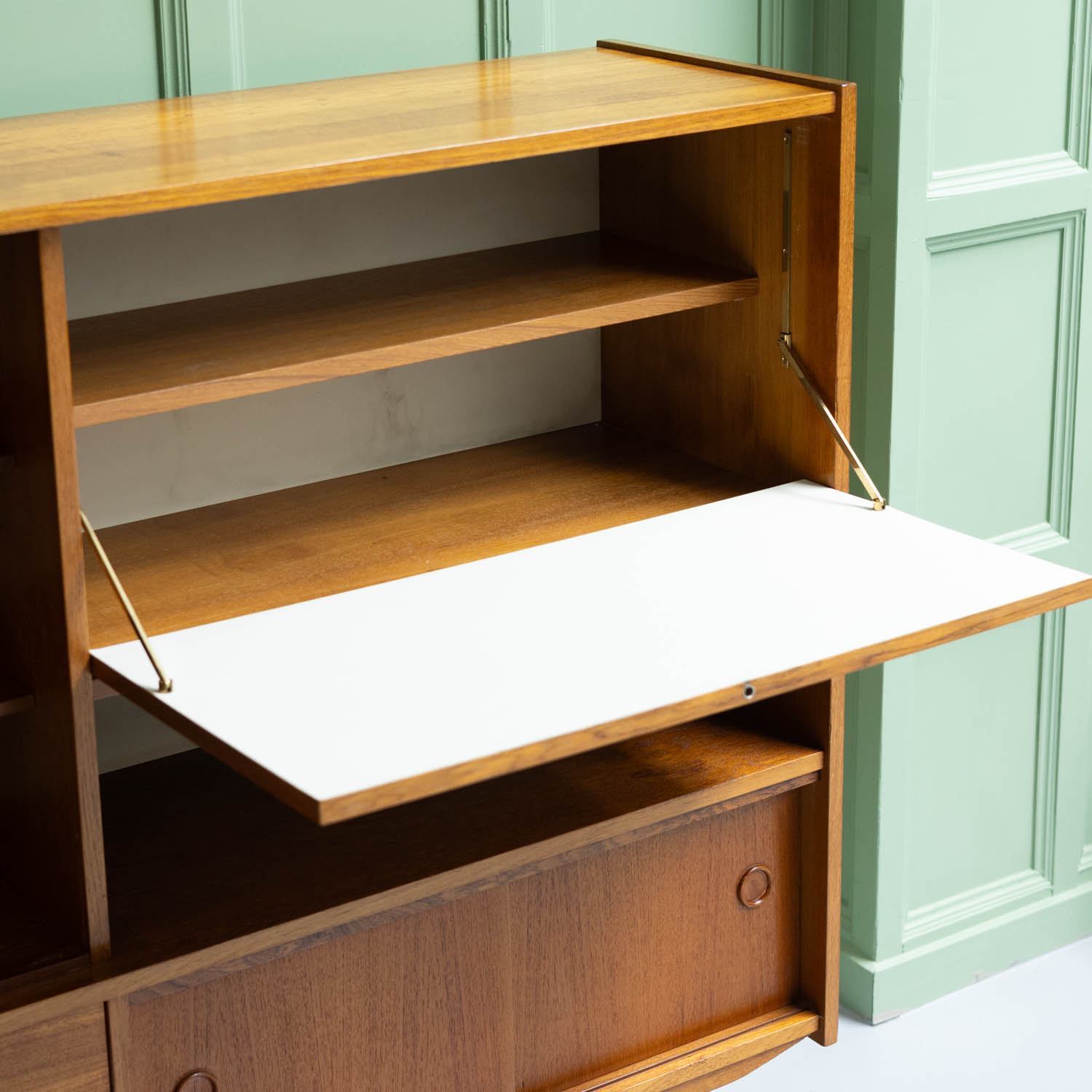 Vintage highboard jaren ’60 teak - Afbeelding 2