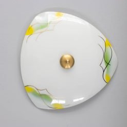 Vintage glasschaal als plafonnière no.6
