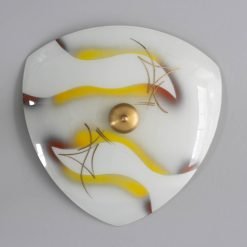 Vintage glasschaal als plafonnière no.8