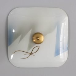 Vintage glasschaal als plafonnière no.9