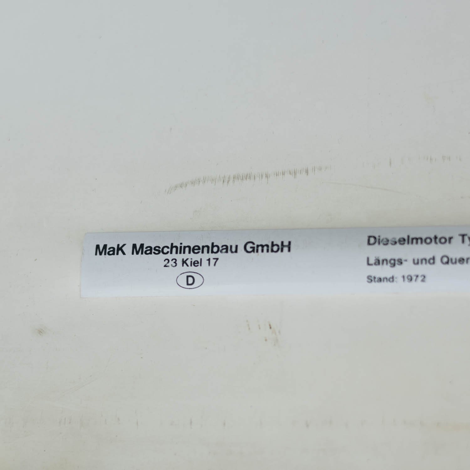 Vintage technische kaart – MaK scheepsmotor - Afbeelding 6
