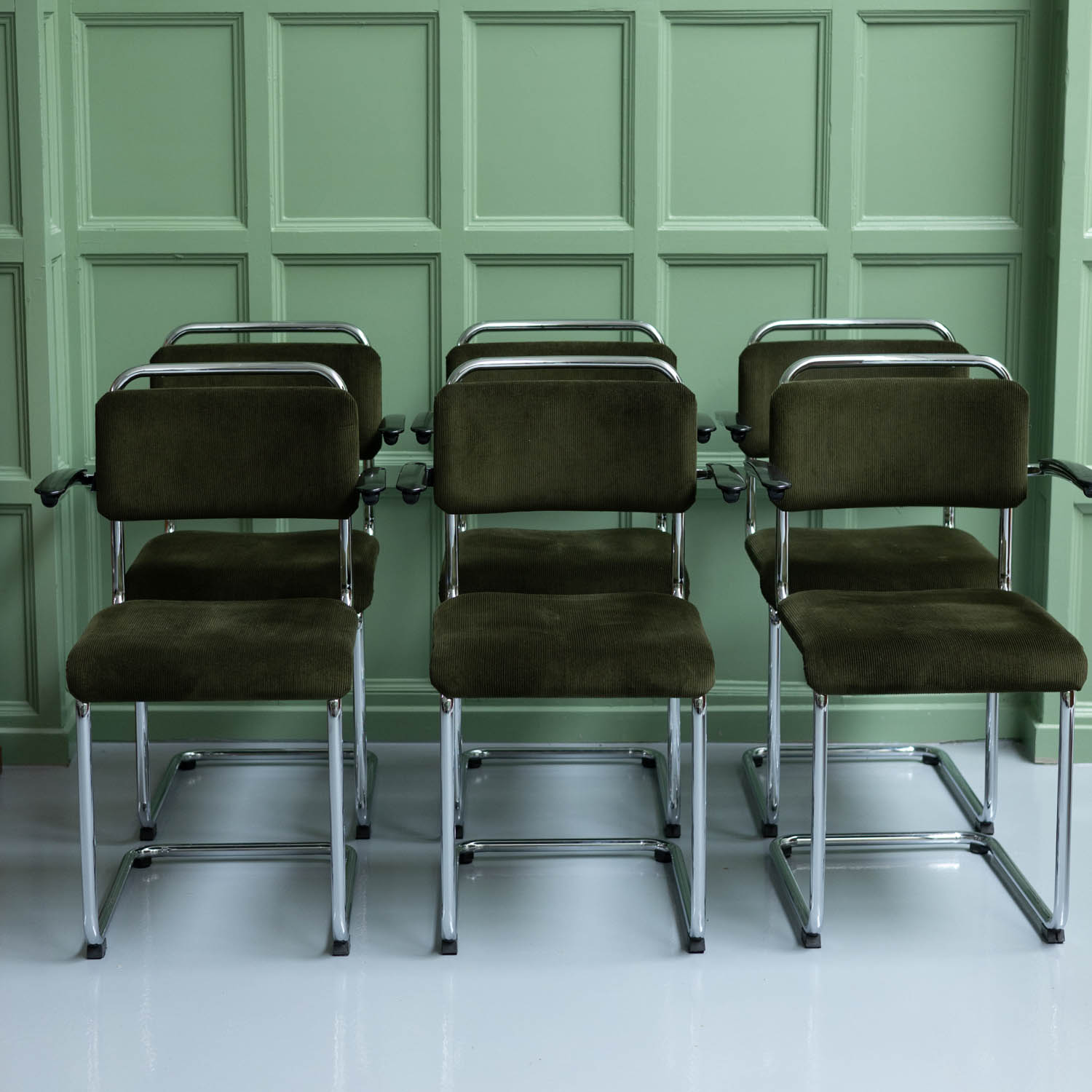 6x Vintage 201 Gispen eetkamerstoelen - Afbeelding 11