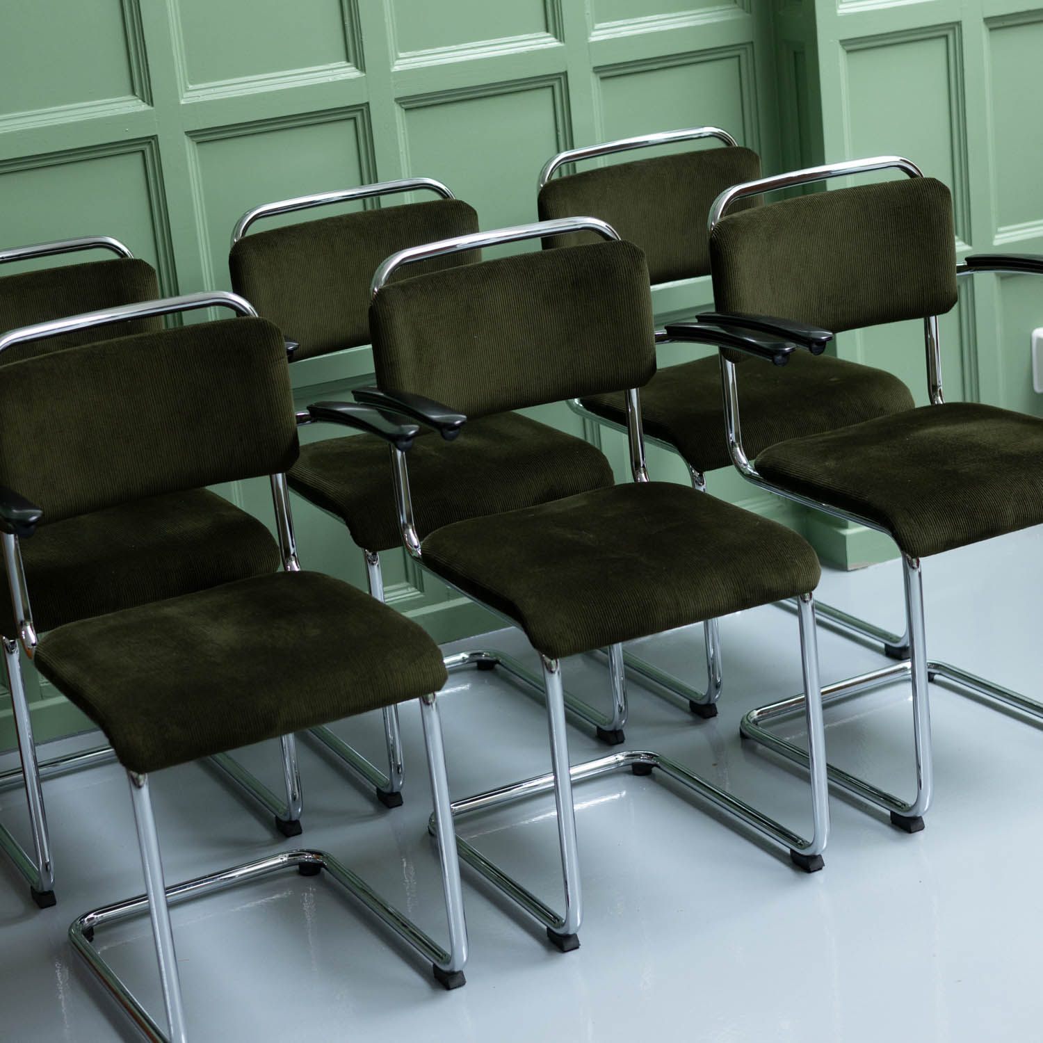 6x Vintage 201 Gispen eetkamerstoelen - Afbeelding 6