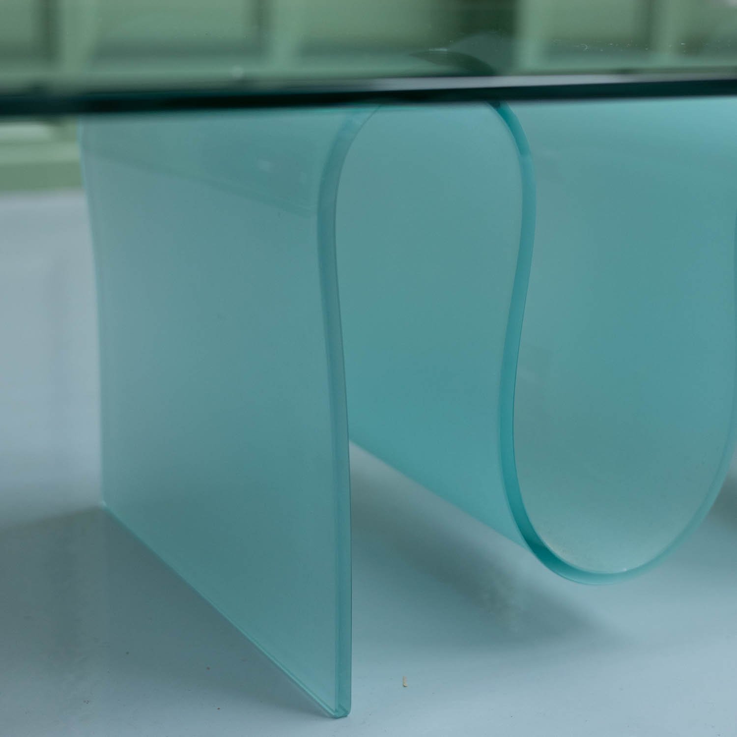 Vintage glazen salontafel WAVE - Afbeelding 5