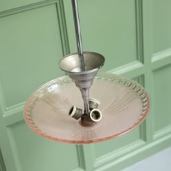 Alternative view of Vintage art deco hanglamp roze