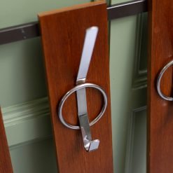 Alternative view of Vintage teak houten kapstok | 8 haaks